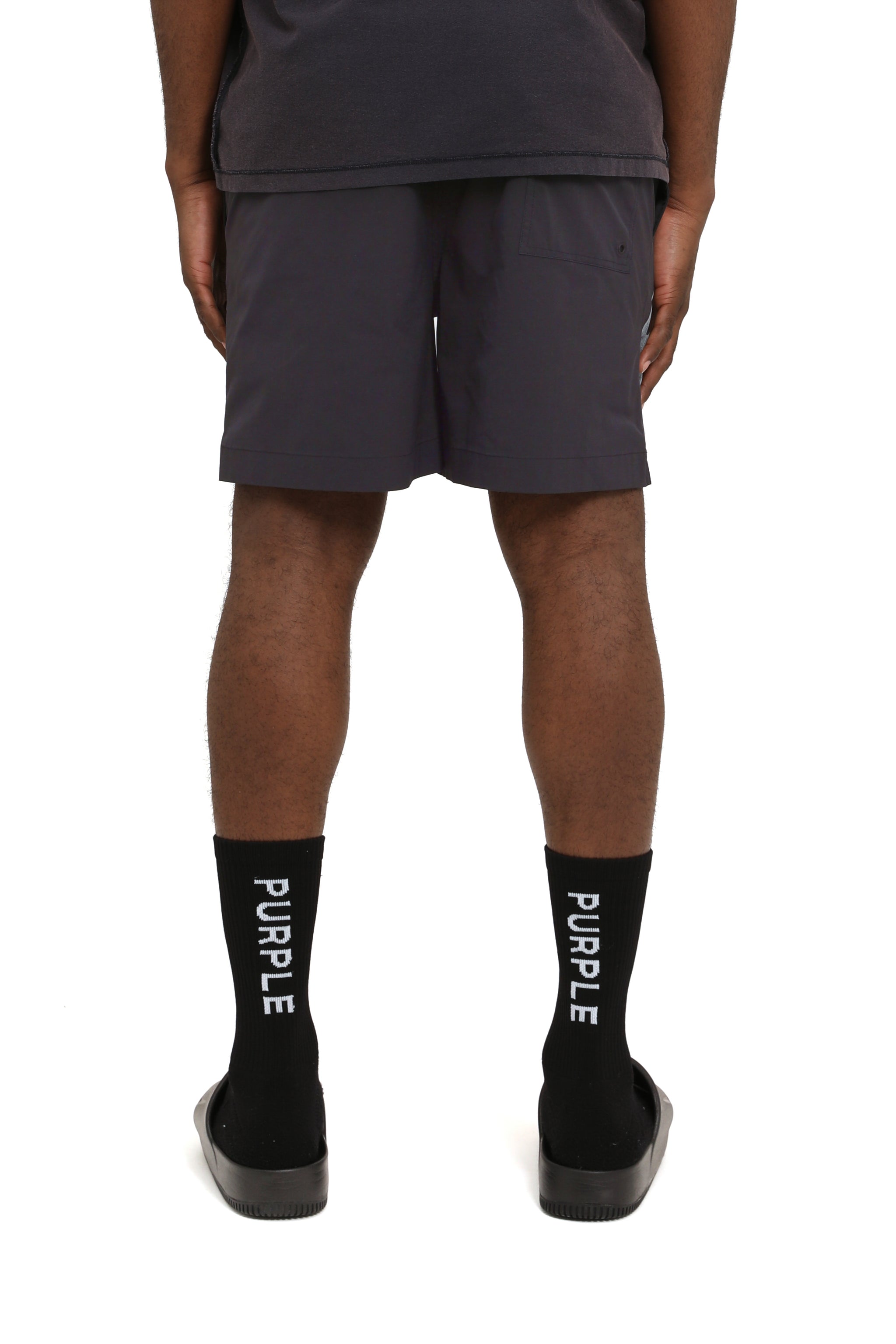 Purple Brand Flames All Round Shorts Navy