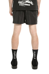 Purple Brand Crystal All Round Shorts Black