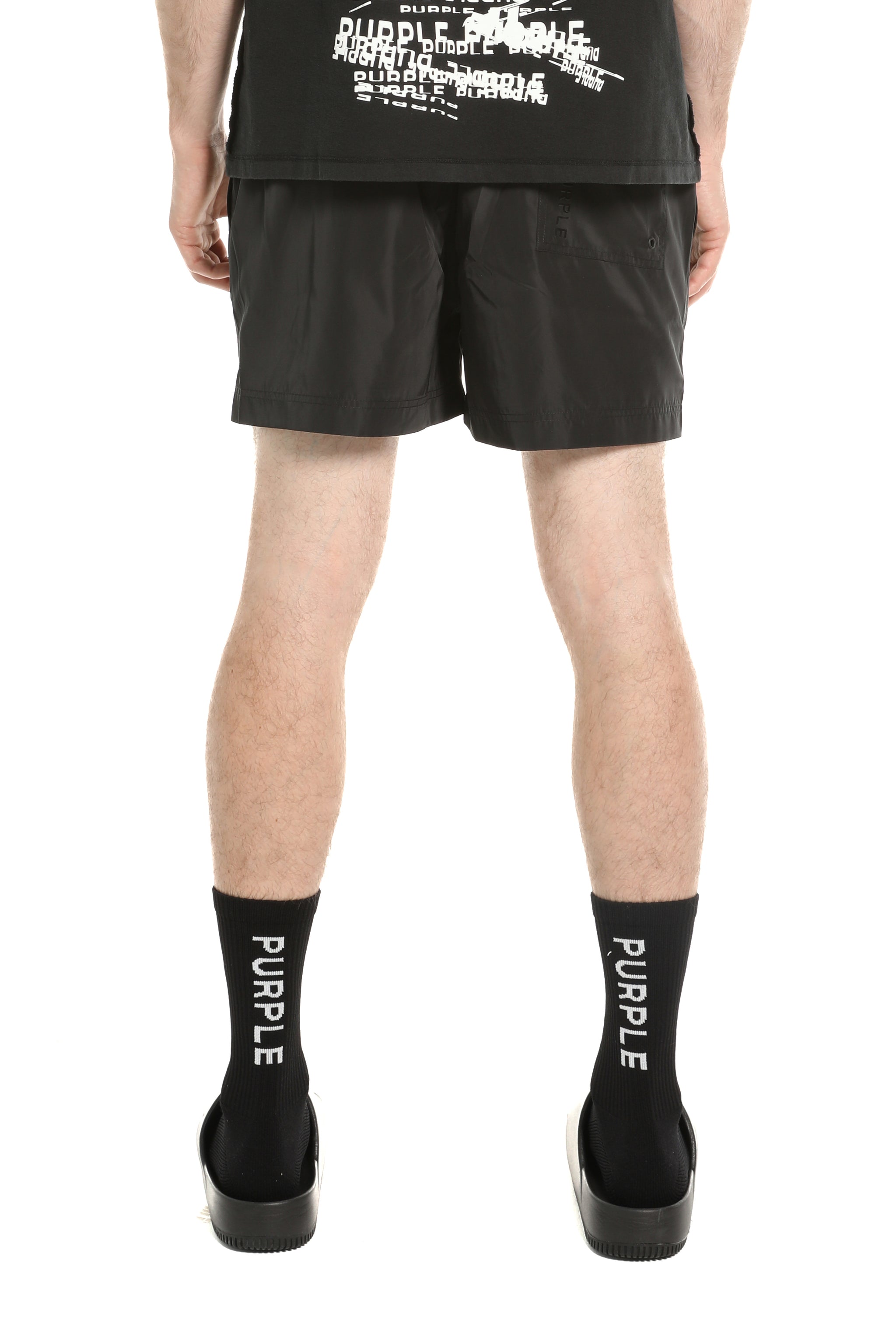 Purple Brand Crystal All Round Shorts Black