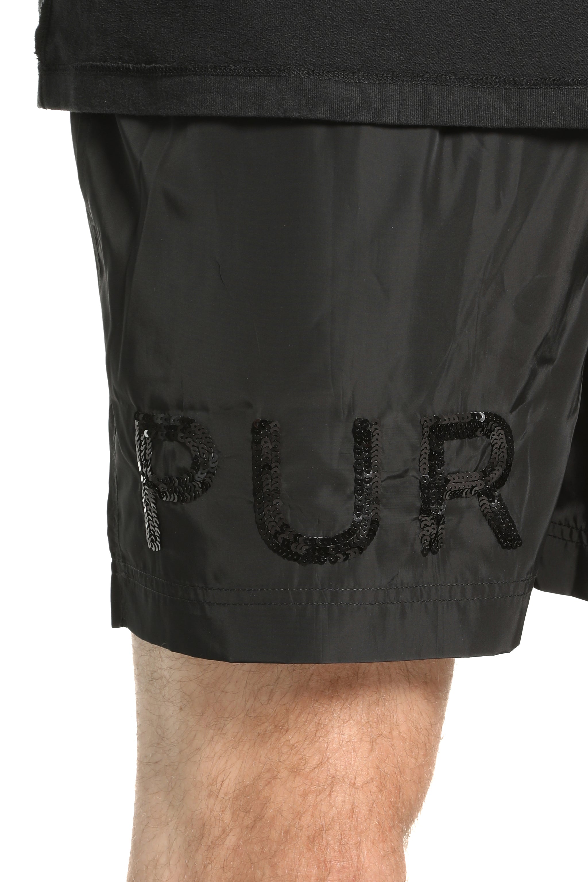 Purple Brand Crystal All Round Shorts Black