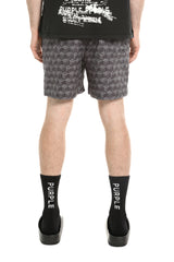 Purple brand Cube Monogram All Around Shorts Gray