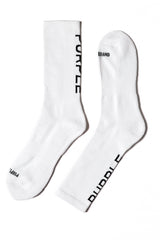 Purple Brand Cotton Crew Sock White