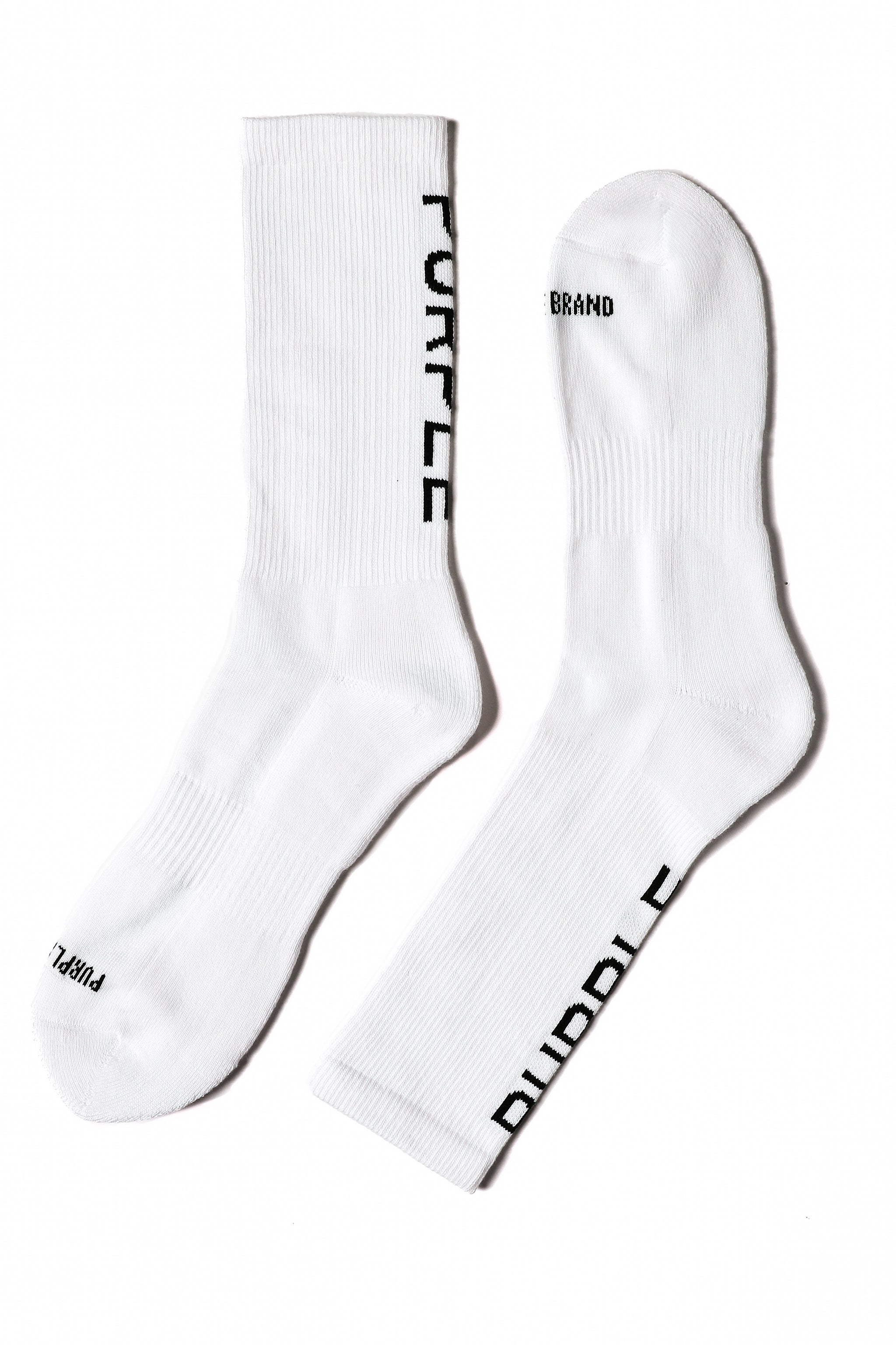 Purple Brand Cotton Crew Sock White