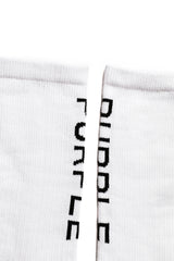 Purple Brand Cotton Crew Sock White