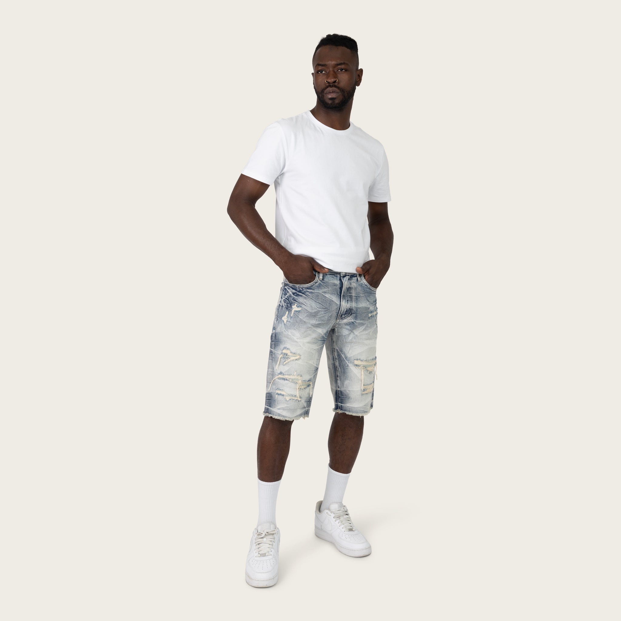 Smoke Rise Essential Shorts farley Blue