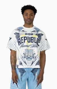 Smoke Rise Republic Short Set Blue
