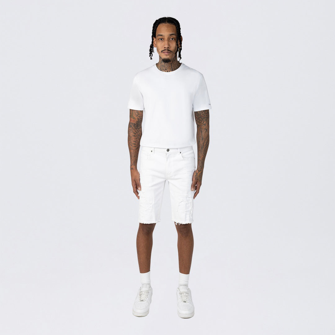 Smoke Rise Essential Shorts White