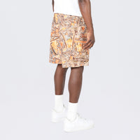 Smoke Rise Utility Cargo Shorts Amber Camo