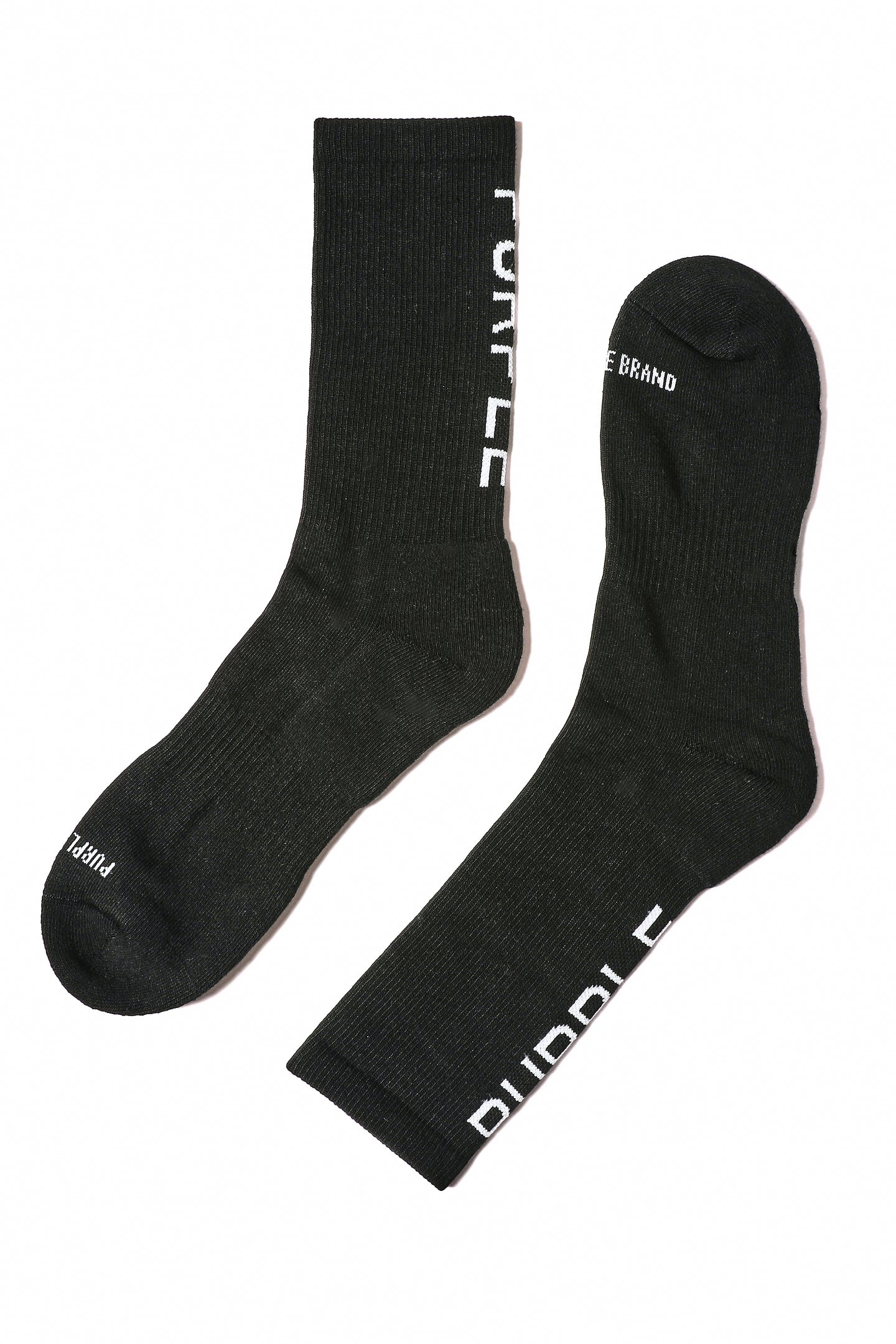 Purple Brand Cotton Crew Sock Black