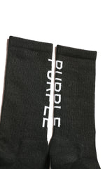 Purple Brand Cotton Crew Sock Black