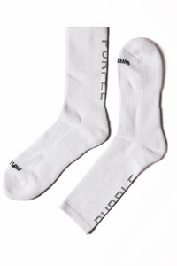 Purple Brand Cotton Crew Sock Crystal White