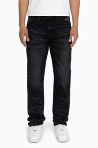 Smoke Rise Essential Vintage Washed Jeans Obsidian Black