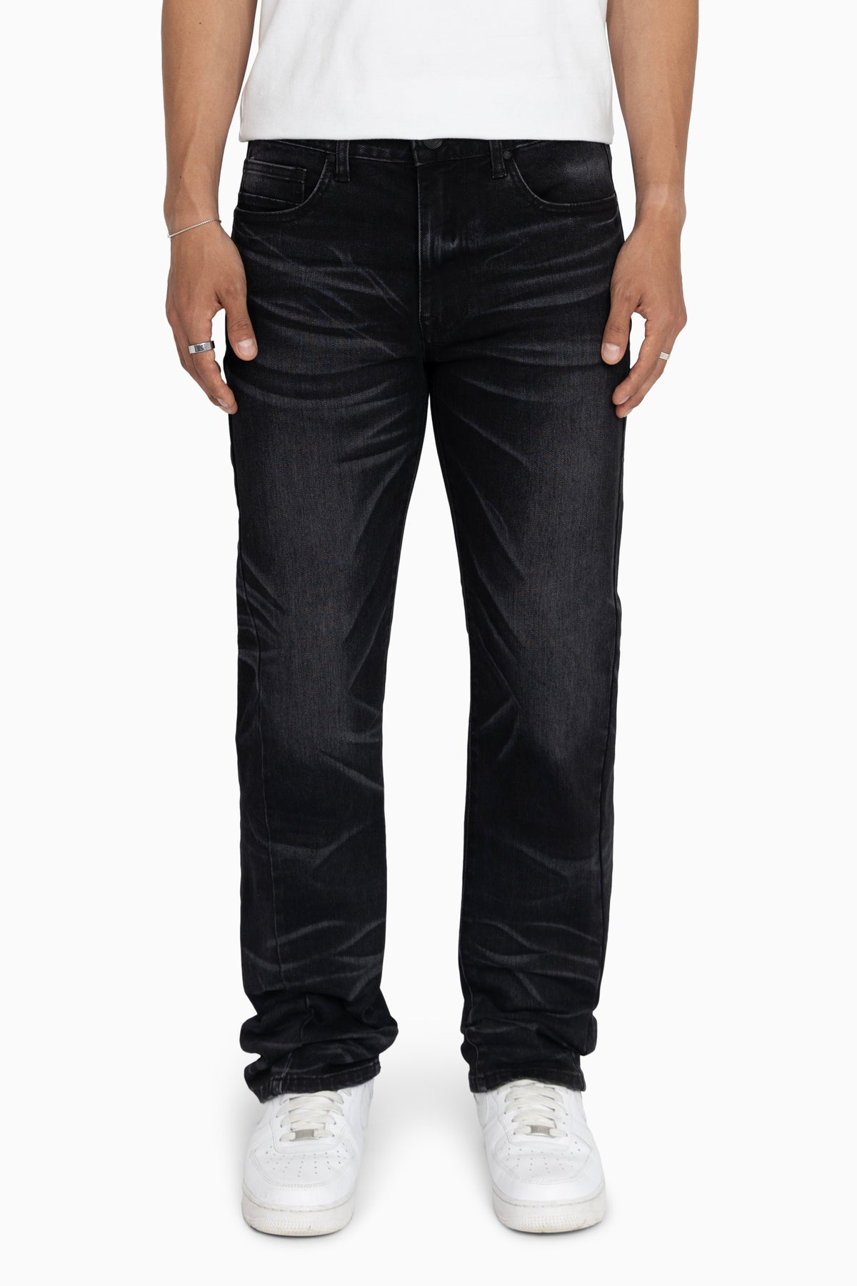 Smoke Rise Essential Vintage Washed Jeans Obsidian Black