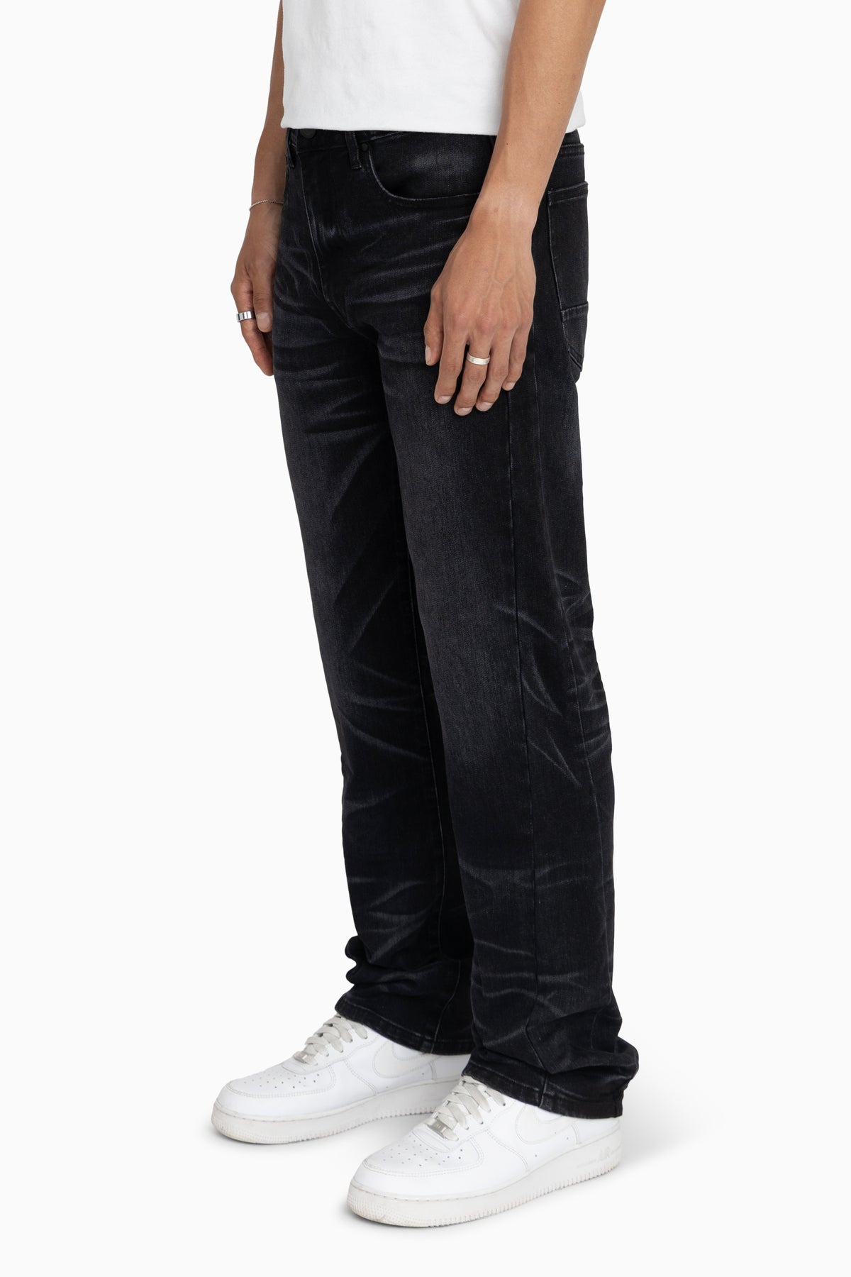 Smoke Rise Essential Vintage Washed Jeans Obsidian Black
