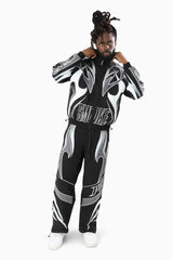 Smoke Rise Power Windbreaker Tracksuit Black