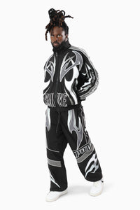 Smoke Rise Power Windbreaker Tracksuit Black