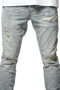 Purple Brand Worn Indigo Reflective Paint Lt Indigo