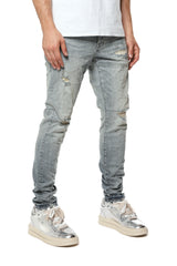 Purple Brand Worn Indigo Reflective Paint Lt Indigo