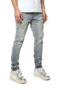 Purple Brand Worn Indigo Reflective Paint Lt Indigo