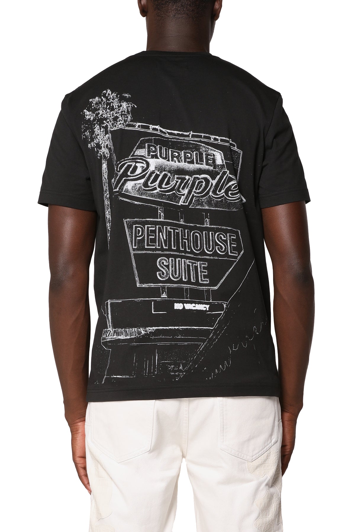 Purple Brand Clean Jersey Tee Black
