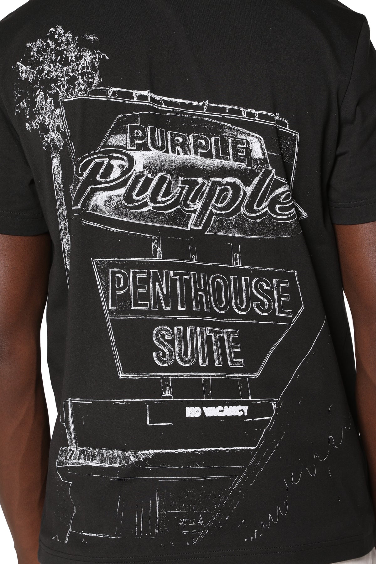 Purple Brand Clean Jersey Tee Black