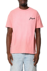 Purple Brand Textured Inside Out Tee Pink