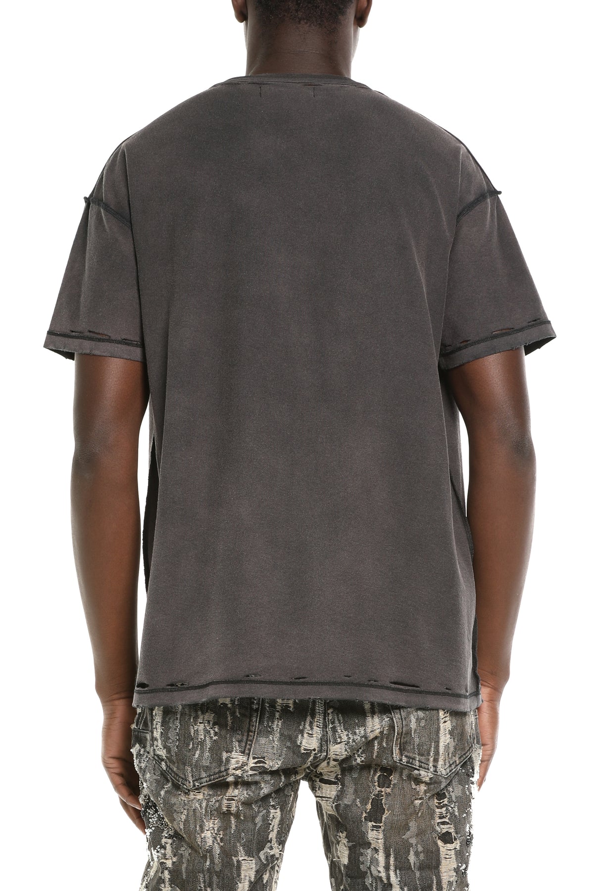 Purple Brand Textured Inside Out Tee Black