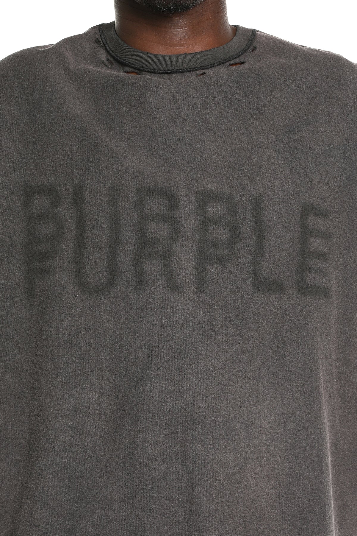 Purple Brand Textured Inside Out Tee Black