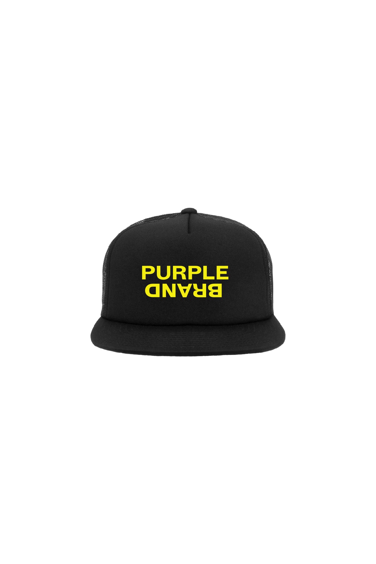 Purple Brand 5 Panel Foam Trucker 3d Black