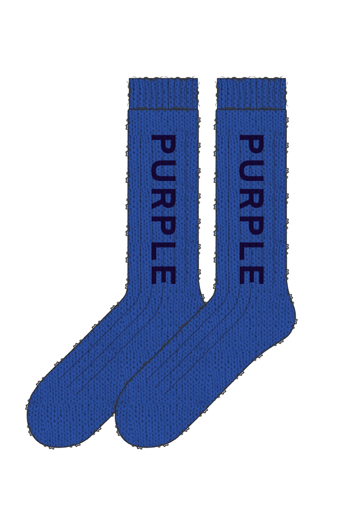 Purple Brand Mohair Knit Sock Blue