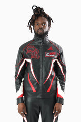 Smoke Rise Club Circuit Racing Pu Jacket Black/Red