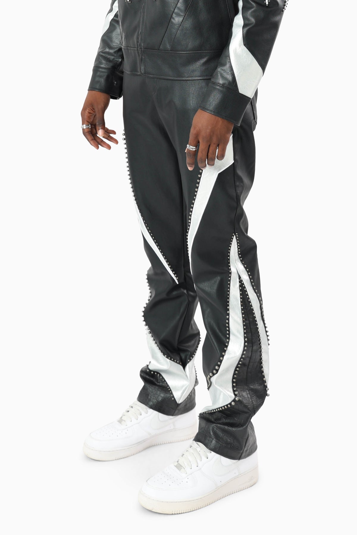Smoke Rise Limitless Racing Pu Pant Crocodile Black