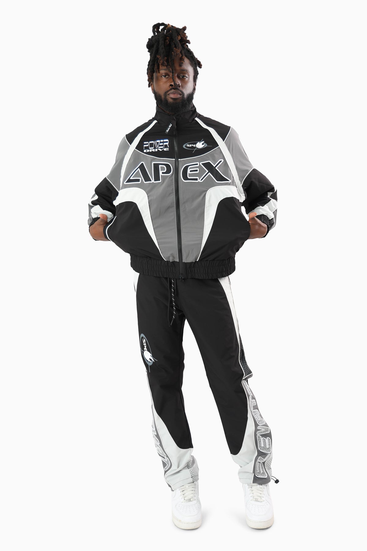 Smoke Rise Elevate Windbreaker Set Black