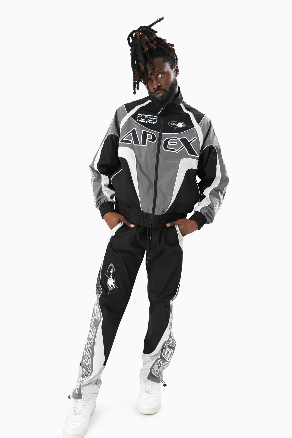 Smoke Rise Elevate Windbreaker Set Black