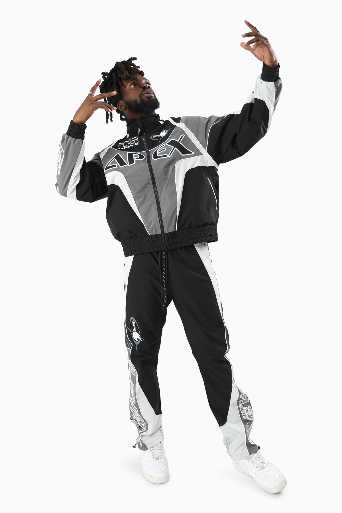 Smoke Rise Elevate Windbreaker Set Black