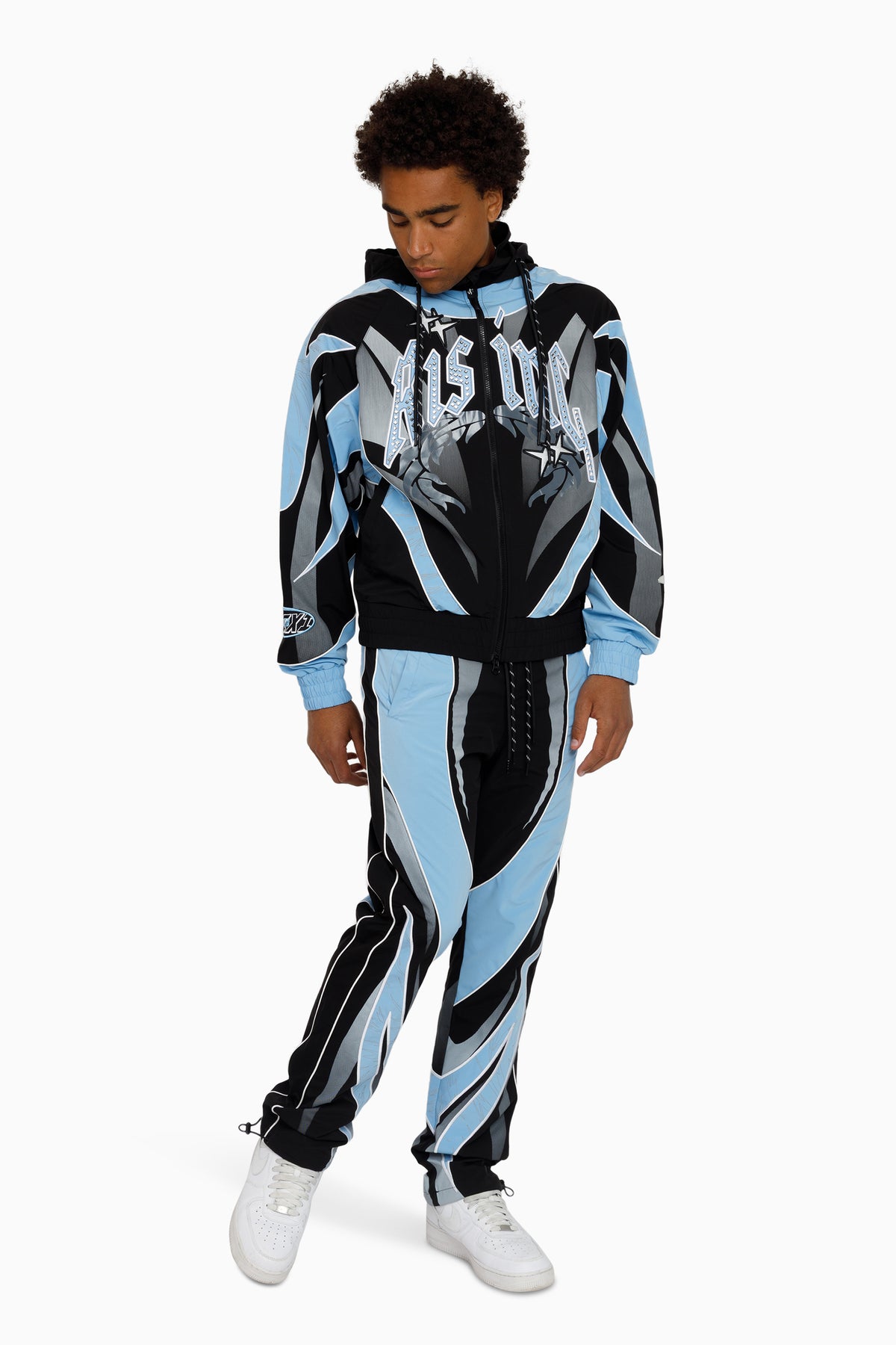 Smoke Rise Rising Colorblock Windbreaker Set Blue Bell