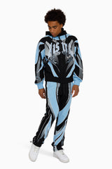 Smoke Rise Rising Colorblock Windbreaker Set Blue Bell