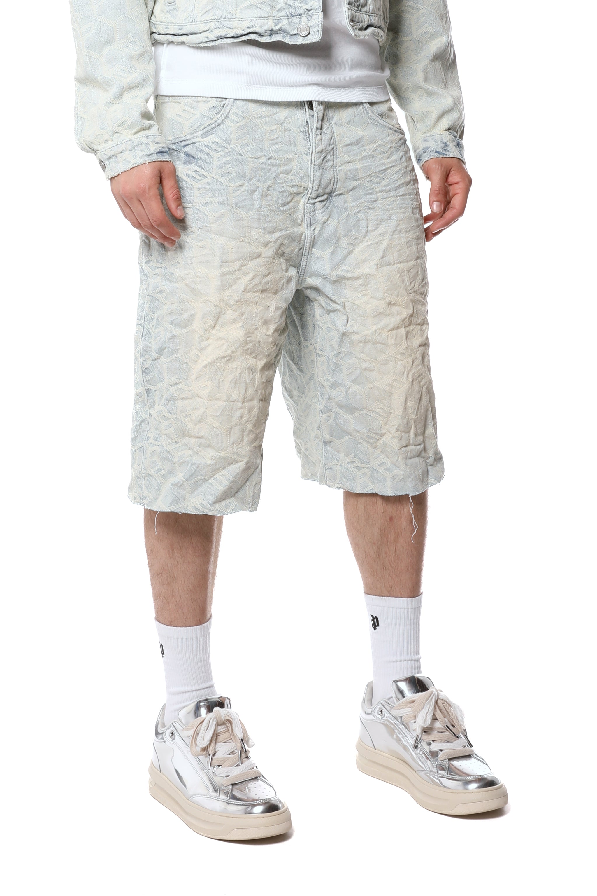 Purple brand Monogram Shorts Light Indigo