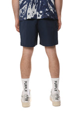 Purple Brand Wordmark Cut All Around Shorts Navy