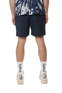 Purple Brand Wordmark Cut All Around Shorts Navy