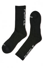 Purple Brand Cotton Crew Sock Crystal Black