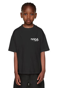 Purple Brand Kids' Painted Wordmark Tee Black