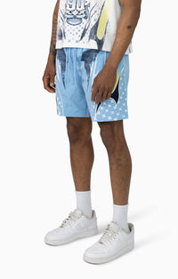Smoke Rise Republic Short Set Blue