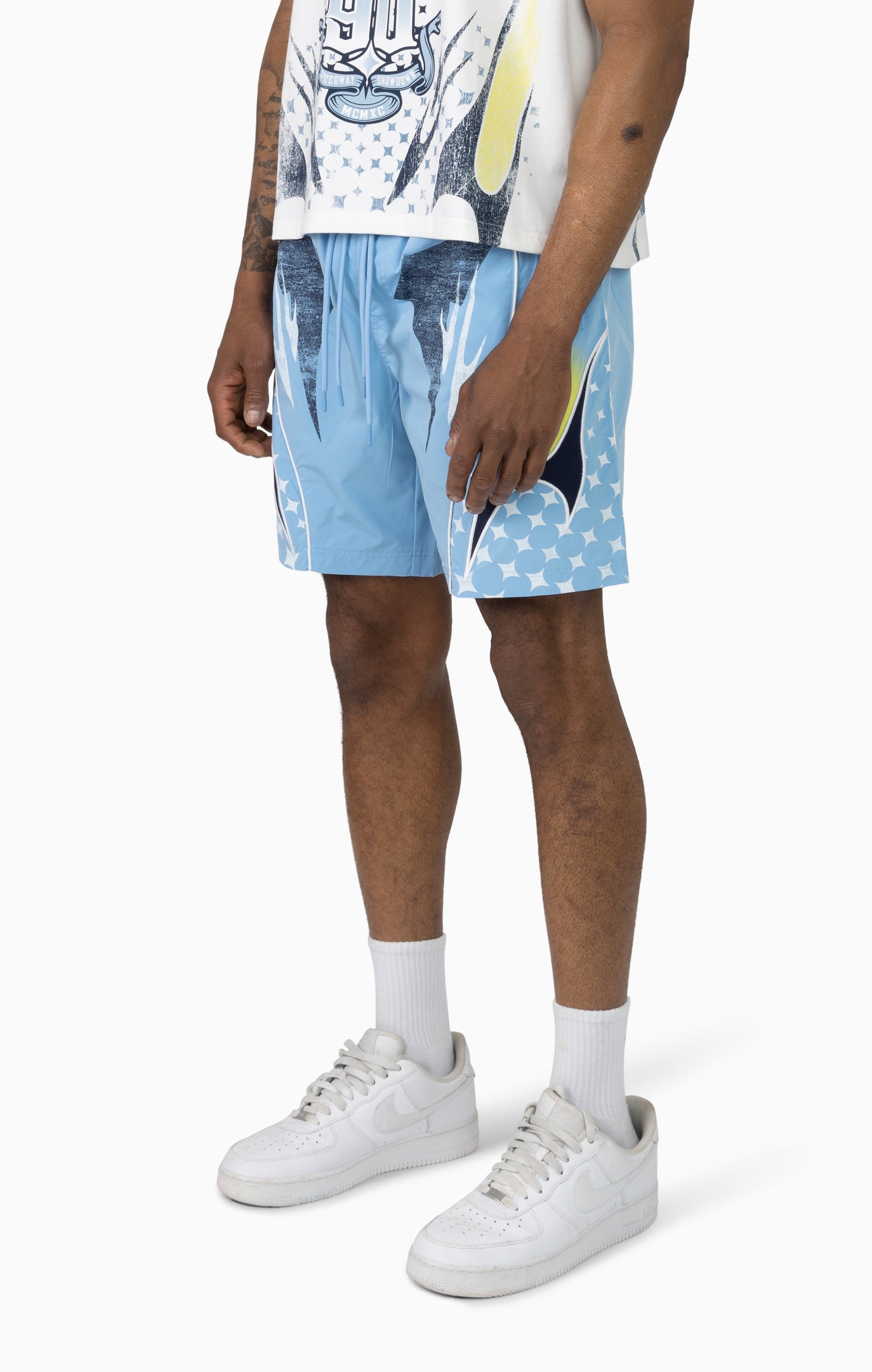 Smoke Rise Republic Short Set Blue