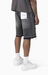 Smoke Rise Sun Bleached Effect Colored Shorts Chaos Black