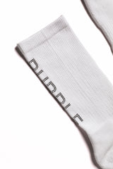 Purple Brand Cotton Crew Sock Crystal White