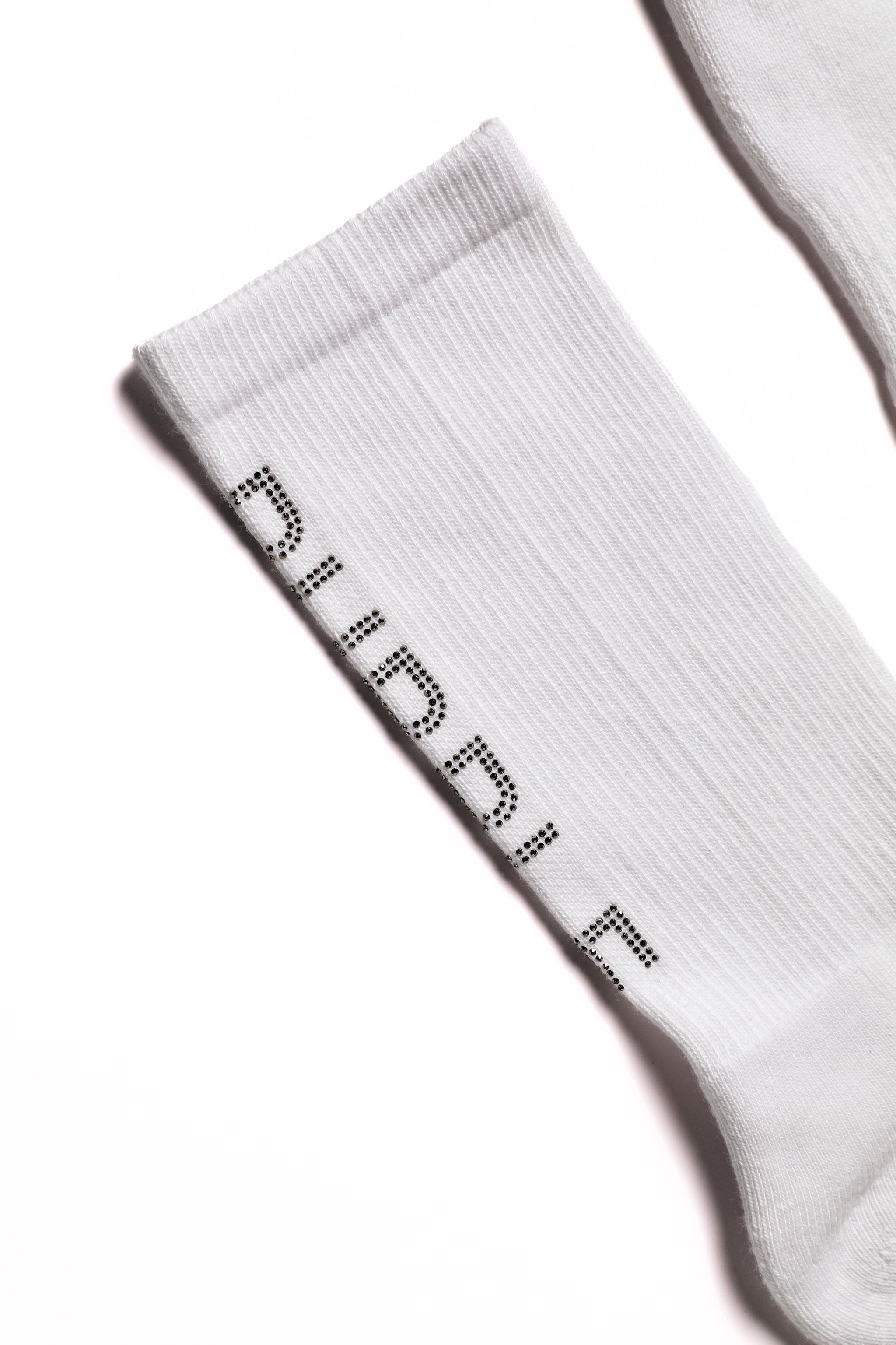 Purple Brand Cotton Crew Sock Crystal White
