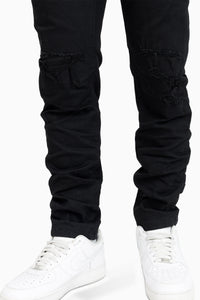 Smoke Rise Vintage Washed Jeans Pit Black