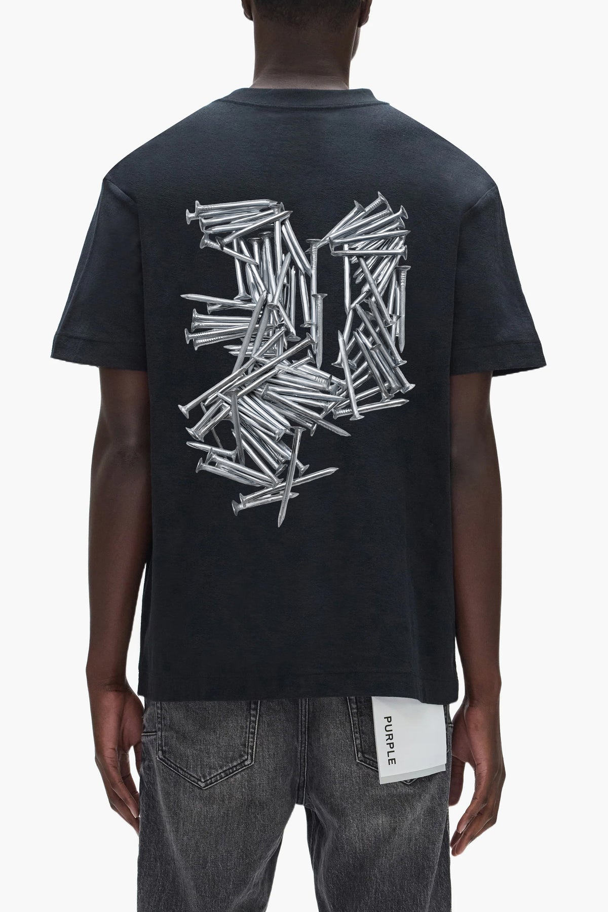 Purple Brand Textured Jersey Tee Black