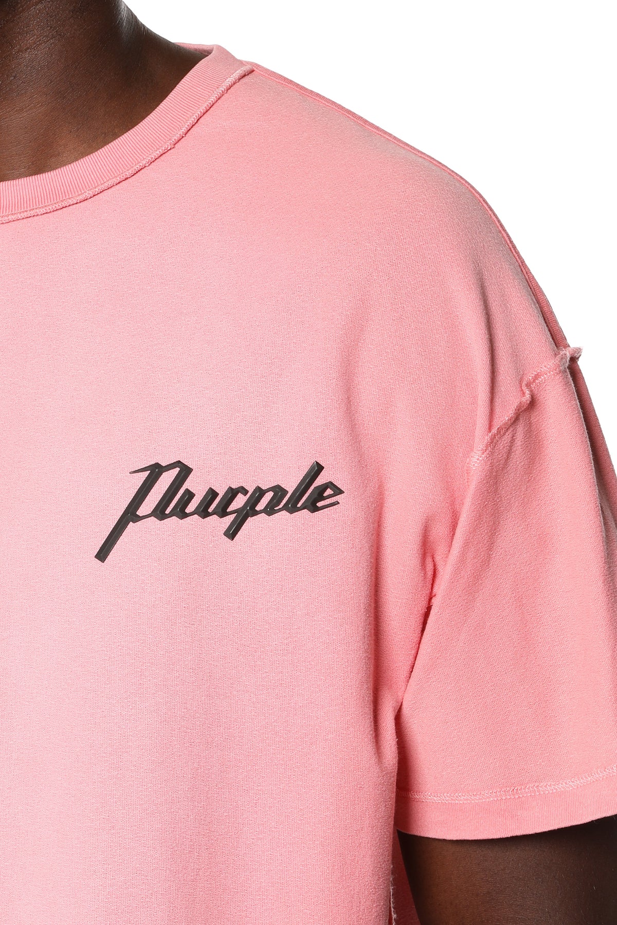 Purple Brand Textured Inside Out Tee Pink